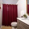 Americanflat 71x74 Solid Burgundy Shower Curtain - Water Resistant - Polyester Fabric